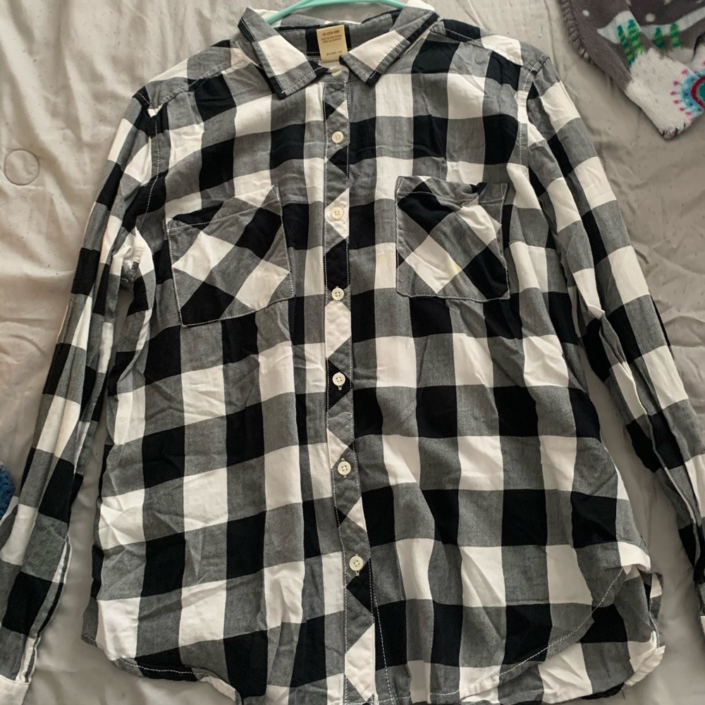 Black & White Plaid Flannel